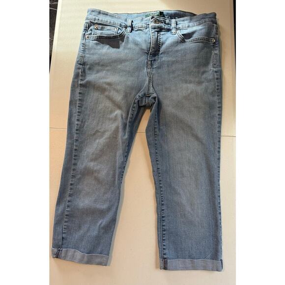 Lauren Ralph Lauren Modern Straight Size 12 Capri 
Jeans - Picture 1 of 7